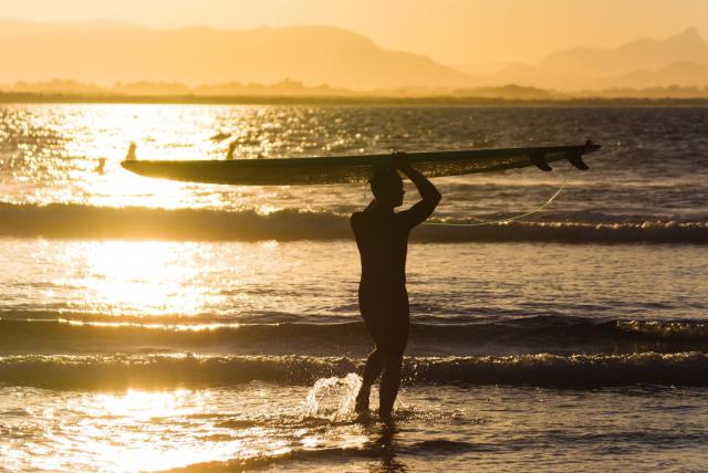 Surfer at Bryon  Bay