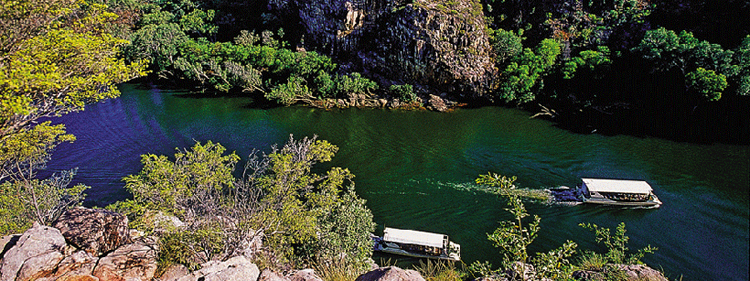Your guide will wake you early this morning for the short drive to Nitmiluk (Katherine Gorge) National Park.  You may like to take a boat cruise or paddle a canoe (seasonal) through the peaceful water (both optional and additional cost) or take in the views on a hike.
