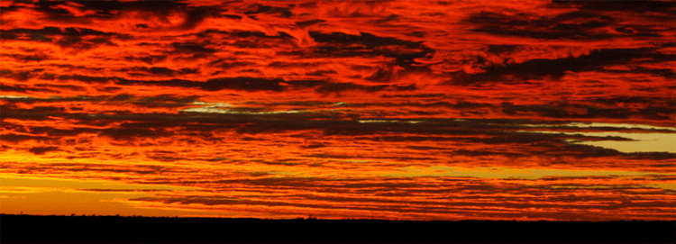 Central Australia outback sunset on tour