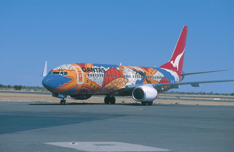 Alice Springs airport - doubt if your plane will be this decorated