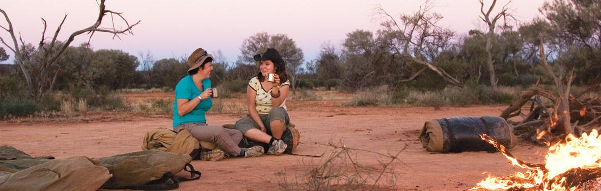 adelaide to Darwin overland-kings creek station campfire