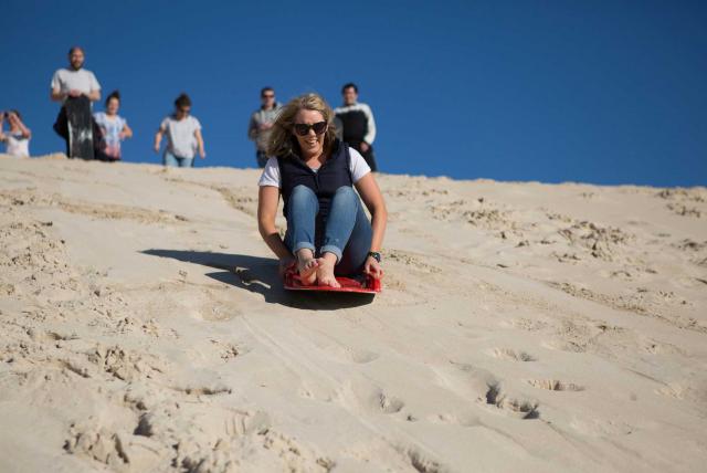 Sandboarding at Little  Sahara 