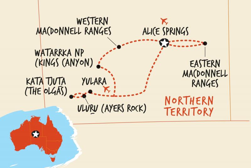 Map PAR5 Explore the Uluru and Kings Canyon National Parks 